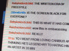 a Twitch TV chat room during the Canibus and Dizaster rap battle