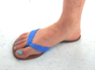 girl showing her feet